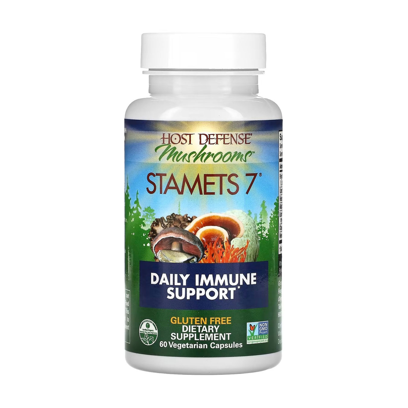 Комплекс із 7 грибів Fungi Perfecti Stamets 7 Daily Immune Support Щоденна підтримка імунітету, 60 капсул